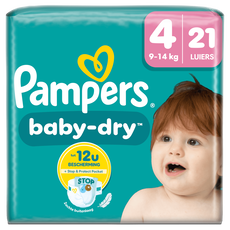 Pampers Baby Dry Luiers Maat 4 9-14 KG 21 stuks