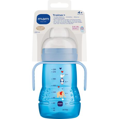 MAM Trainer+ Oefenbeker 4+ Maanden Blauw 220 ML