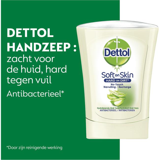 barrière domineren accent Dettol Handzeep No Touch Navulling Antibacterieel Aloe Vera 250 ML 250 ML |  Etos