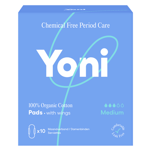 Yoni Maandverband Medium 100% Biologisch Katoen 10 stuks