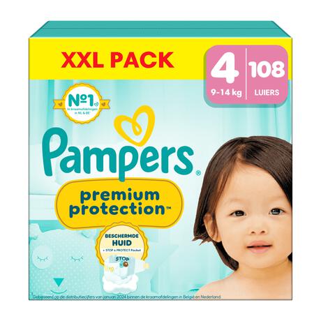 Pampers Premium Protection XXL Pack Luiers Maat 4 9-14 KG 108 Stuks
