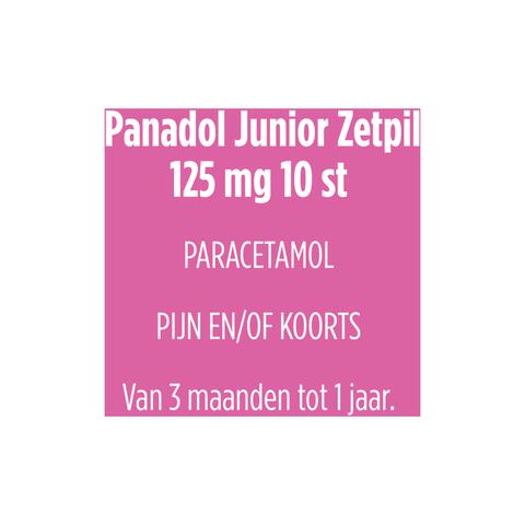 Panadol Junior Zetpillen 125 mg Paracetemol voor Kinderen van 3 maanden tot 1 jaar