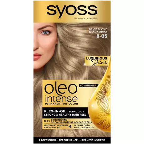 Syoss Oleo Intense Permanente Haarkleuring 8-05 Beigeblond/Blond Beige