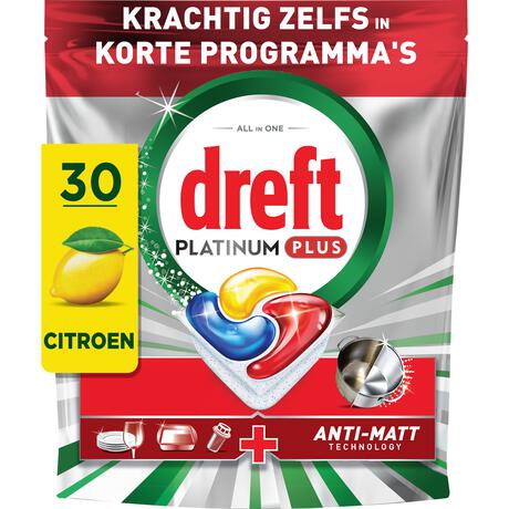 Dreft Vaatwas Platinum Plus Citroen 30 Stuks