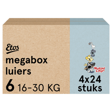 Etos Woezel & Pip Luiers XL Maat 6 16-30 kg Megabox 4x24 stuks