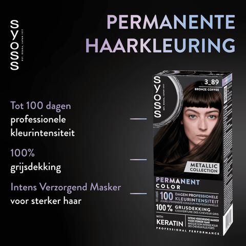 Syoss Metallic Collection Haarkleuring 3-89 Bronze Coffee