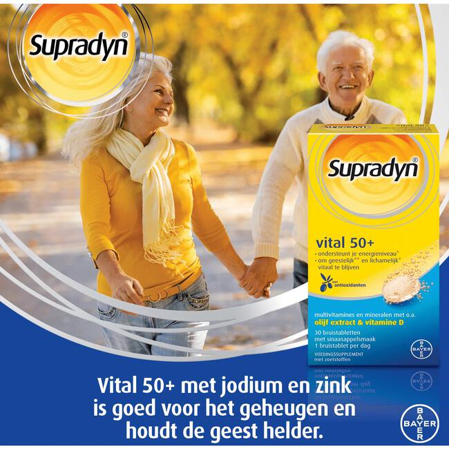 Supradyn Vital 50+ Multivitamine Voor Vijftigplussers 30 Bruistabletten