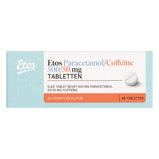 Etos Paracetamol/Coffe 500/50 MG 50 stuks
