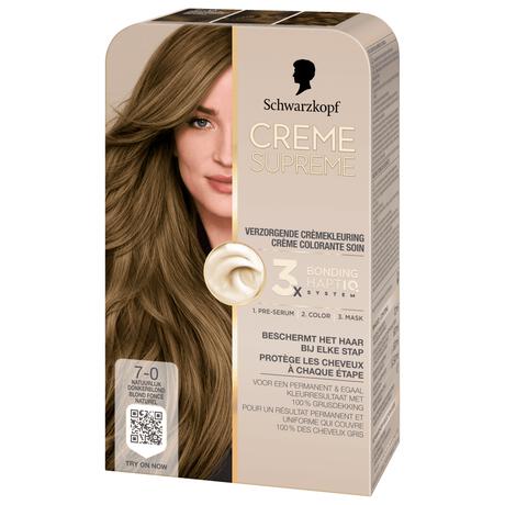 Schwarzkopf Creme Supreme Haarkleuring 7-0 Natuurlijk Donkerblond