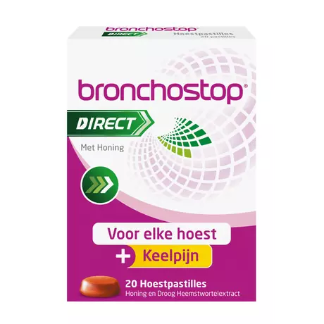Bronchostop Direct Hoestpastilles bij Keelpijn Dragees 20 stuks