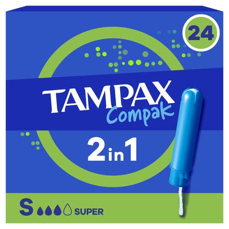 Tampax Compak Super Tampons Met Inbrenghuls 24 Stuks