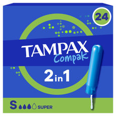 Tampax Compak Super Tampons Met Inbrenghuls 24 Stuks