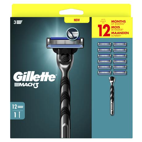 Gillette Mach3 Scheersysteem Met 12 Navulmesjes