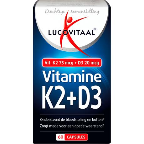 Lucovitaal K2 75mcg + D3 20mcg 1 a day 60 Stuks