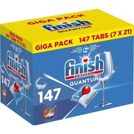 Finish Quantum Vaatwastabletten Promobox 147 stuks (7x21 stuks)