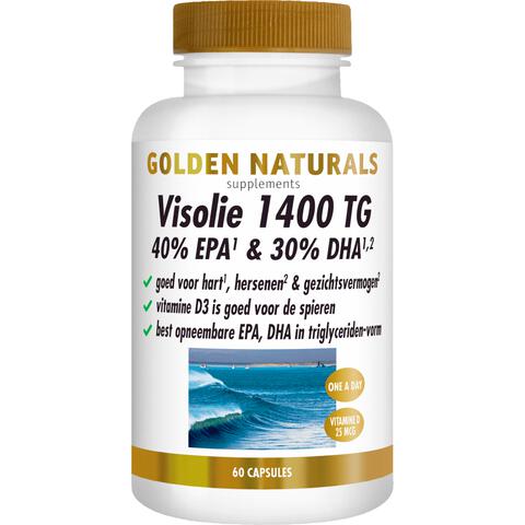 Golden Naturals Visolie 1400 TG 40% EPA &  30% DHA Capsules 60 stuks