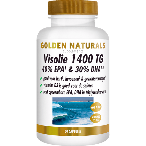 Golden Naturals Visolie 1400 TG 40% EPA & 30% DHA Capsules 60 stuks