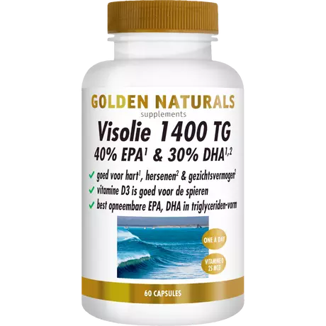 Golden Naturals Visolie 1400 TG 40% EPA & 30% DHA Capsules 60 stuks