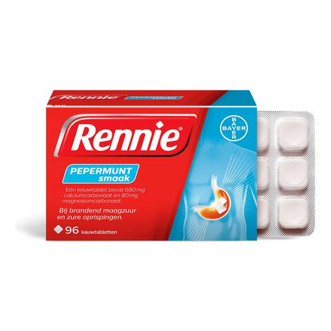 Rennie Pepermunt Kauwtabletten Bij Brandend Maagzuur 96 stuks