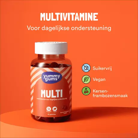Yummygums Multi Suikervrij Gummies 60 stuks