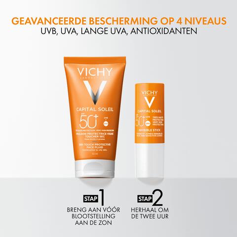 Vichy Capital Soleil Dry Touch Zonnecrème Gezicht SPF50 50 ML