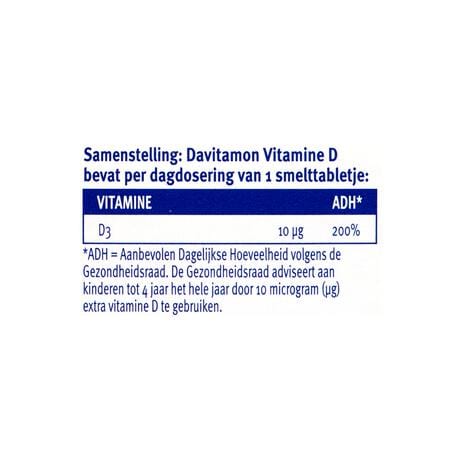 Davitamon Kind Vitamine D Smelttabletten Citroen
