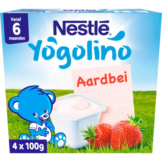 Nestlé Yogolino Aardbei 6+ Baby Toetje