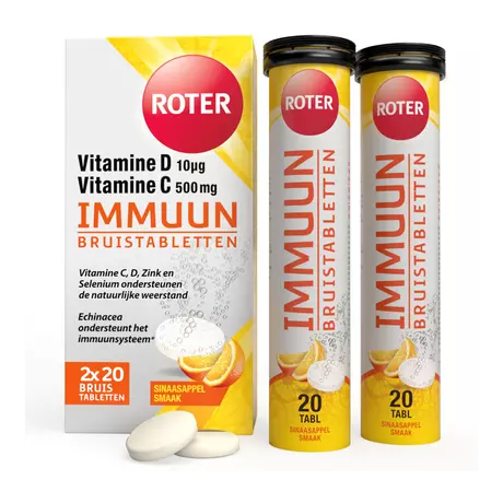 Roter Vitamine C D Immuun Bruistabletten 40 stuks