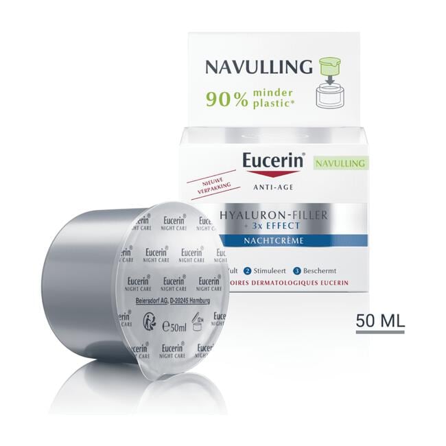 Eucerin Hyaluron-Filler + 3x EFFECT Nachtcrème Navulling 50 ML