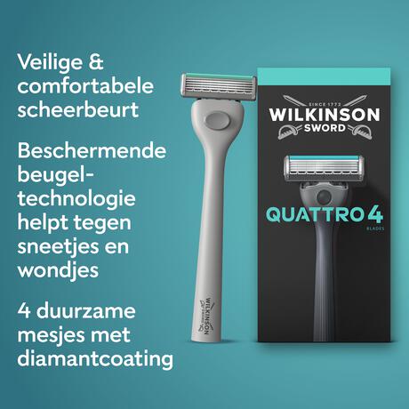 Wilkinson Sword Quattro Essential Sensitive Razor 1up