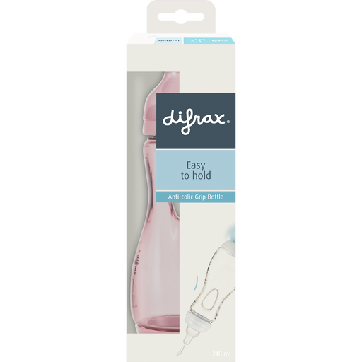 Difrax Handgreepfles Pink Opal 240 ML