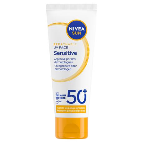 Nivea Sun Uv Face Sensitive Parfumvrije & Hydraterende Zonnebrand SPF50 40 ML