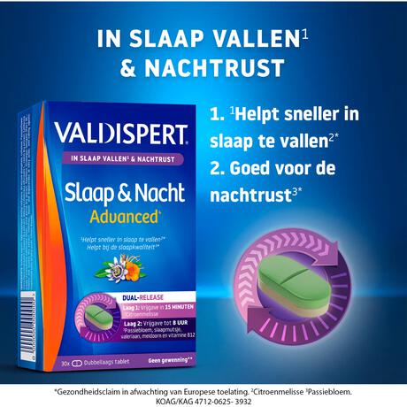 Valdispert Slaap en Nacht Advanced 30 Stuks
