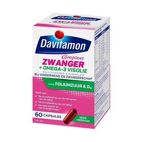 Davitamon Compleet Zwanger + Omega-3 Visolie 60 Stuks