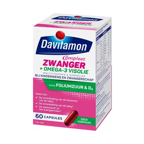 Davitamon Compleet Zwanger + Omega-3 Visolie 60 Stuks