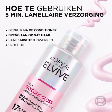 L'Oréal Paris Elvive Ultimate Glycolic Hair Gloss 5 Minuten Lamellaire Verzorging 200 ML