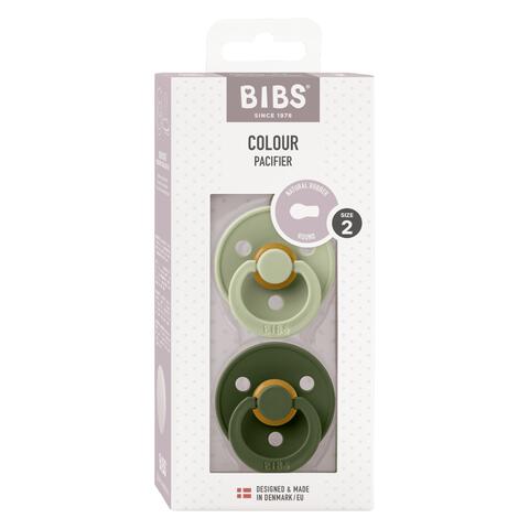 BIBS Fopspeen Two Pack Natuurlijk Rubber Sage/Hunter Green Maat 2