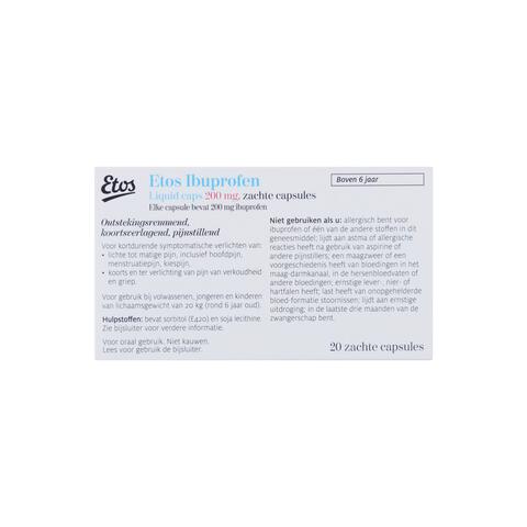 Etos Ibuprofen 200 MG Liquid Capsules 20 stuks