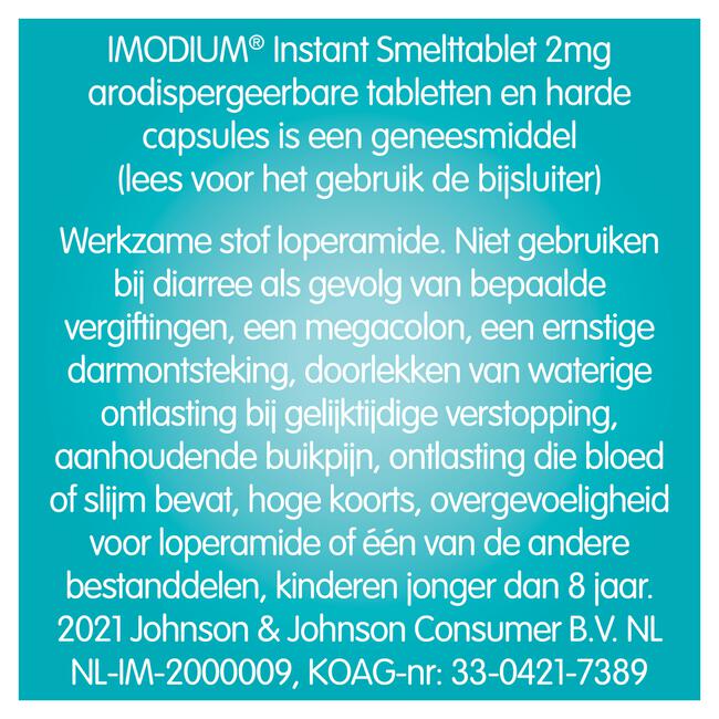 Imodium® Instant 2 MG 10 Smeltabletten