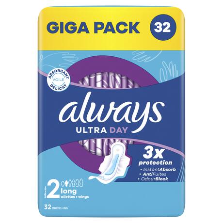 Always Maandverband Ultra Long Wings Giga Pack 32 Stuks