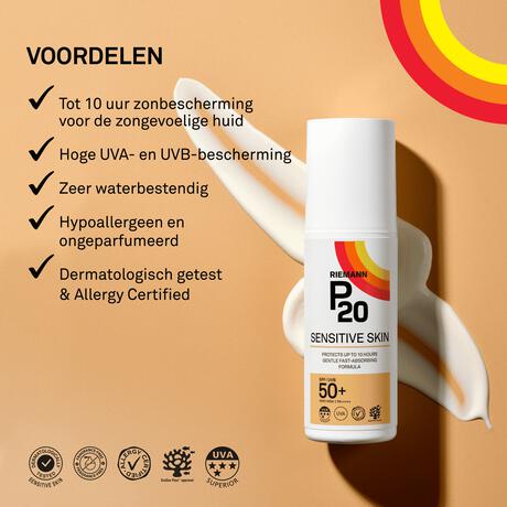 P20 Sensitive Skin Zonnebrand Lotion SPF50+ 200 ML