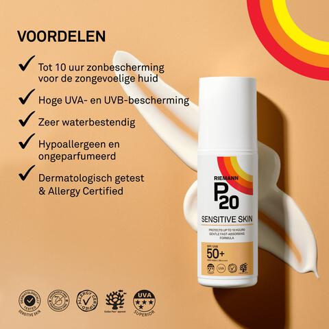 P20 Sensitive Skin Zonnebrand Lotion SPF50+ 200 ML