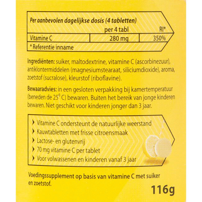 Roter Vitamine C 70 mg citroen 400 kauwtabletten