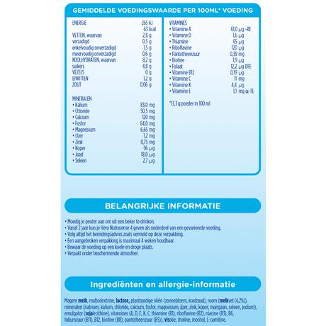 Hero Nutrasense Classic Peutermelk 4 (2+jr) met melkvet 700 GR