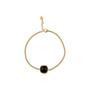 BiSjU Jewellery Armband met Zwarte Natuursteen Gold Plated