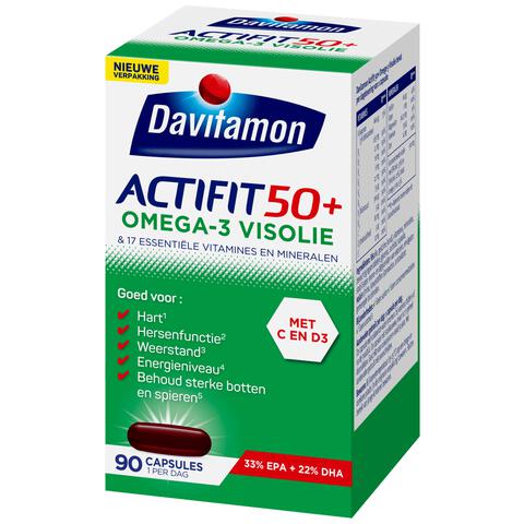 Davitamon Actifit 50+ Omega-3 Visolie Capsules