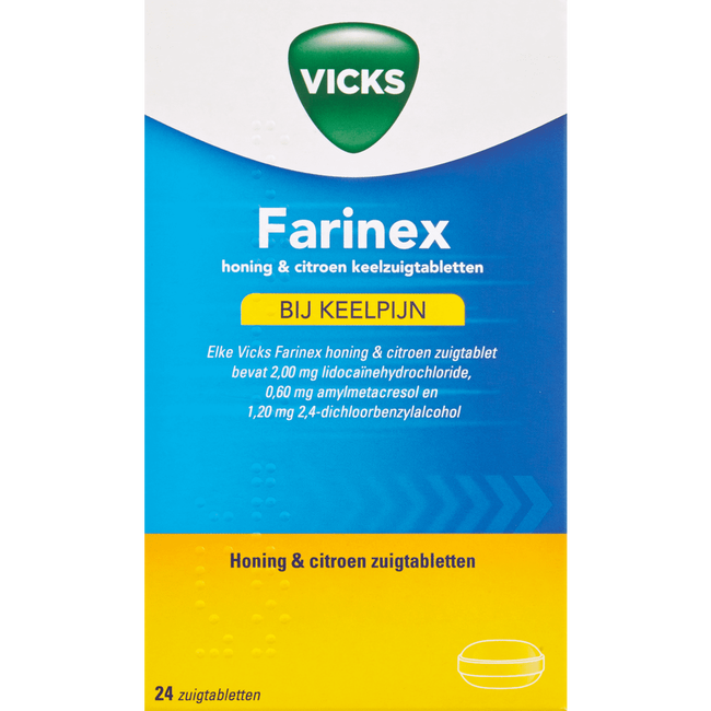 Vicks Farinex Honing & Citroen Keelzuigtabletten