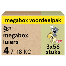 Etos Woezel & Pip Luiers Maxi Megabox Voordeelpak Maat 4 7-18 kg 168 stuks