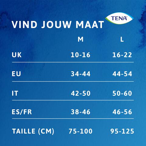 TENA Silhouette Plus Low Waist Wegwerpbroekjes Zwart L 10 stuks