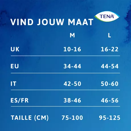 TENA Silhouette Plus Low Waist Wegwerpbroekjes Zwart L 10 stuks